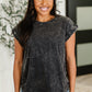 Top That Mineral Wash Tee in Ash Black