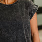 Top That Mineral Wash Tee in Ash Black