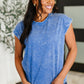 Top That Mineral Wash Tee in Classic Blue