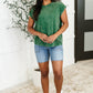 Top That Mineral Wash Tee in Dark Green