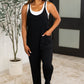 Totally Me Spaghetti Strap Jumpsuit in Black