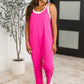 Totally Me Spaghetti Strap Jumpsuit in Hot Pink
