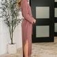 Travel Plush Knit Dress in Autumn Berry