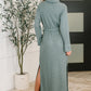 Travel Plush Knit Dress in Soft Teal