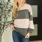 Two-Tone Take Drop Shoulder Top