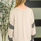 Two-Tone Take Drop Shoulder Top