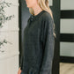 Urban Flux Scooped Hi-Low Long Pullover in Black