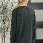 Urban Flux Scooped Hi-Low Long Pullover in Black