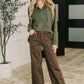 Urban Flux Scooped Hi-Low Long Pullover in Olive