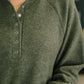 Urban Flux Scooped Hi-Low Long Pullover in Olive