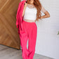 Vigilante Stuff Pleated Trousers in Hot Pink