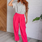 Vigilante Stuff Pleated Trousers in Hot Pink