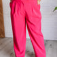 Vigilante Stuff Pleated Trousers in Hot Pink