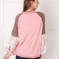Walk for Miles Floral Color Block Top