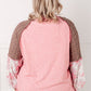Walk for Miles Floral Color Block Top