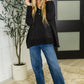 Warm Intentions Henley Pullover in Black