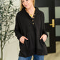 Warm Intentions Henley Pullover in Black