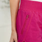 Windbreaker Smocked Waistband Running Shorts in Hot Pink