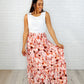 Words Fail Me Watercolor Print Maxi Skirt