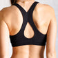 Working Out My Ego Cross Back Sports Bra in Black