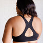 Working Out My Ego Cross Back Sports Bra in Black