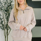 You Should Know Half Zip Pullover in Ash Mocha