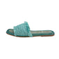 Juana Woven Sandals in Aqua Blue