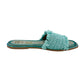 Juana Woven Sandals in Aqua Blue