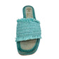 Juana Woven Sandals in Aqua Blue