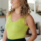 Fundamentals Ribbed Seamless Reversible Tank in Green