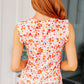 Sweet Something Flutter Sleeve Floral Top