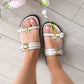 Tess Sandal in Cream