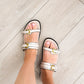 Tess Sandal in Cream