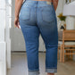 Belinda High Rise Distressed Straight Jeans