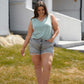 Trust Me V-Neck Tank in Dusty Green