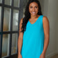 Trust Me V-Neck Tank in Ice Blue