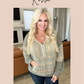 Ribbed Batwing Boat Neck Sweater in Sand Beige