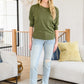 A Day Together Long Sleeve Top in Olive