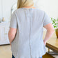 A Wink and a Smile Waffle Knit Top in Light Grey