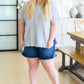A Wink and a Smile Waffle Knit Top in Light Grey