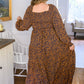 Adore Me Forever Shirred Square Neck Maxi Dress