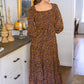 Adore Me Forever Shirred Square Neck Maxi Dress
