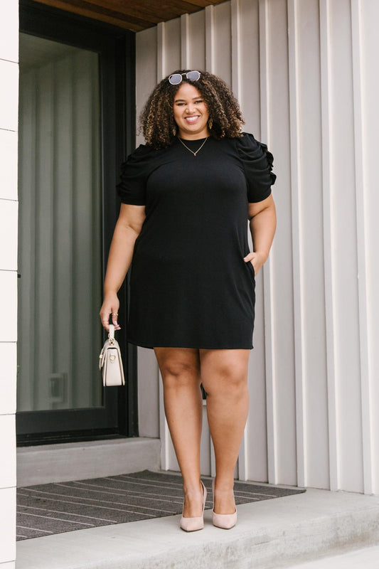 All in The Sleeve Dress in Black (XS)