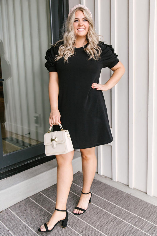 All in The Sleeve Dress in Black (XS)