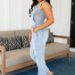 Annabelle Distressed Straight Leg Overalls