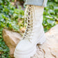 Autumn Feels Combat Boots (size 6)