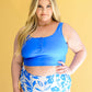Bermuda Button Up Swim Top and Floral Swim Bottoms