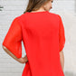 Best Of My Love Short Sleeve Blouse In Red