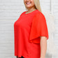 Best Of My Love Short Sleeve Blouse In Red