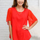 Best Of My Love Short Sleeve Blouse In Red